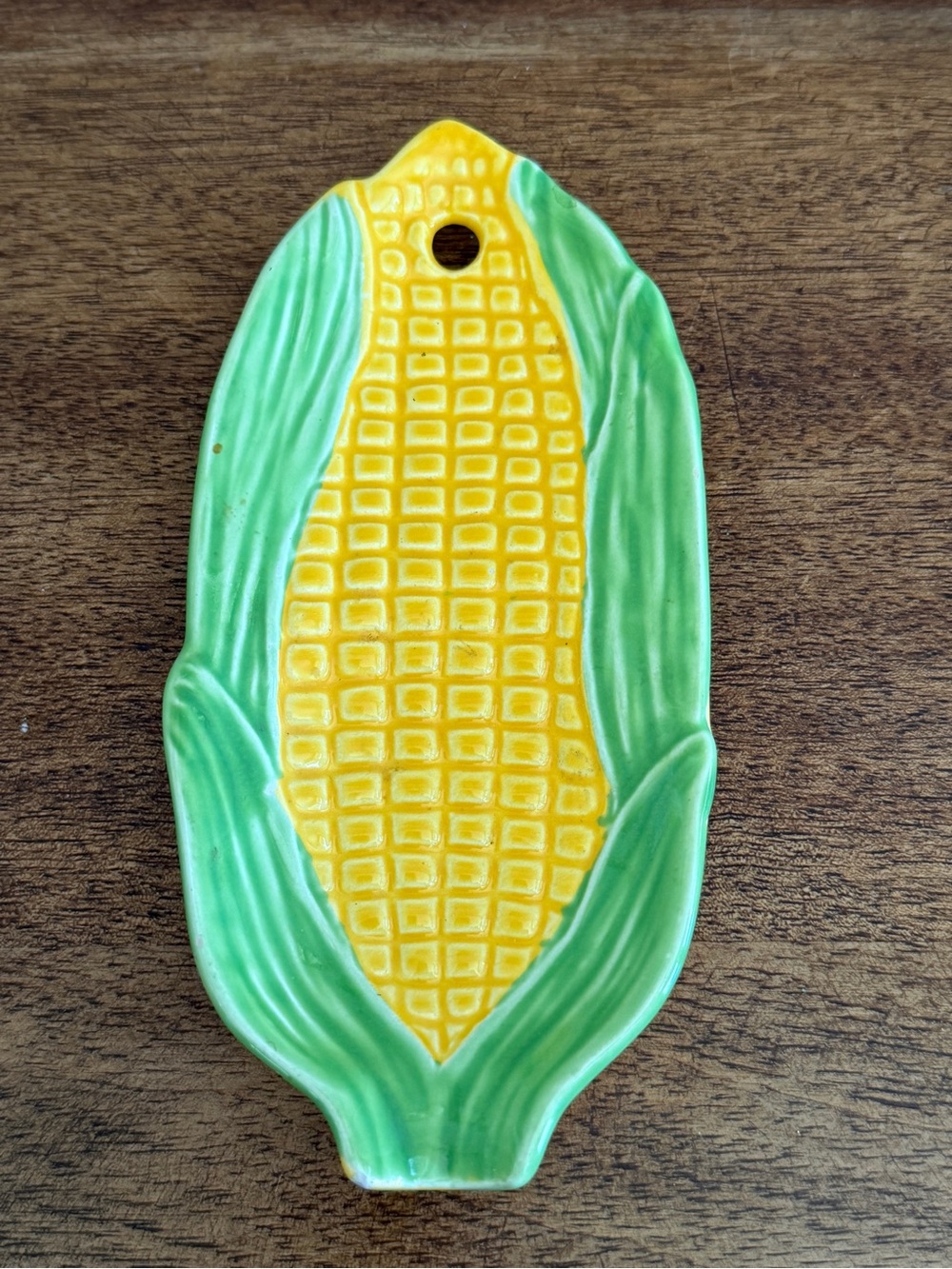 Vintage Ear Of Corn on the Cob Kitchen Hanging Spoon Rest - Made In Japan